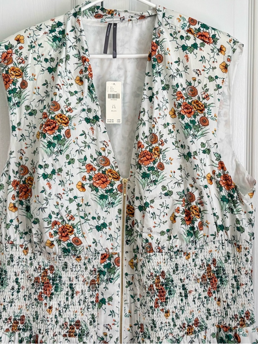Anthropologie Women’s Dress, Ivory with floral print, size 3X - Picture 2 of 11